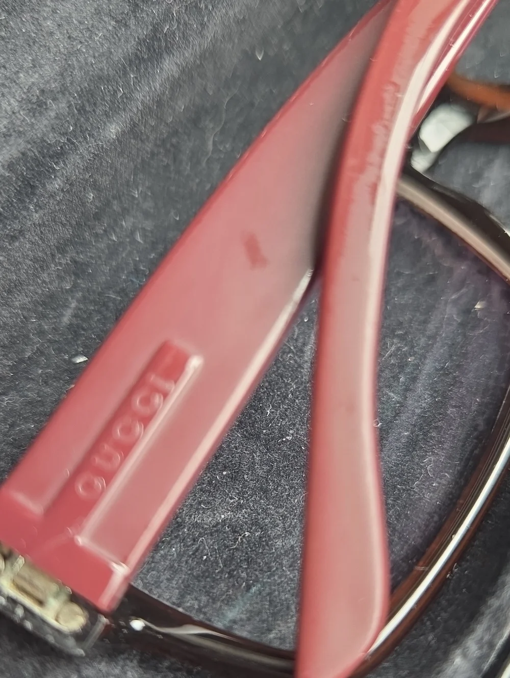Gucci GG 1021 Dark Brown/Burgundy Rectangular Eyeglass Frame Prescription